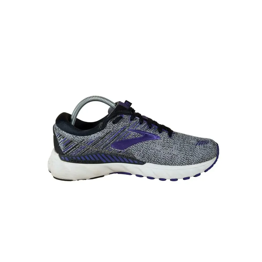 Brooks - Adrenaline 19 - Running Shoes - Gray/Purple- Women's - 9.5 -1202841B028